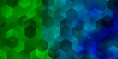 Light Blue, Green vector background with set of hexagons.