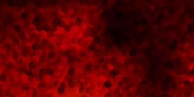 Dark orange vector backdrop with a batch of hexagons.