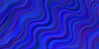 Dark BLUE vector pattern with curved lines