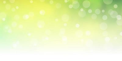 Light Green, Yellow vector texture with circles.