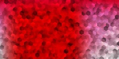 Light red vector backdrop with a batch of hexagons.
