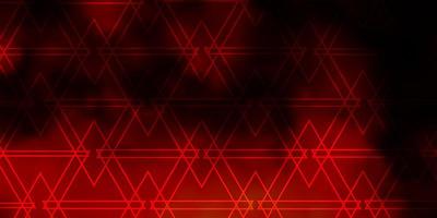 Dark Orange vector background with triangles.