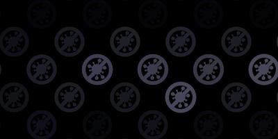 Dark Gray vector pattern with coronavirus elements