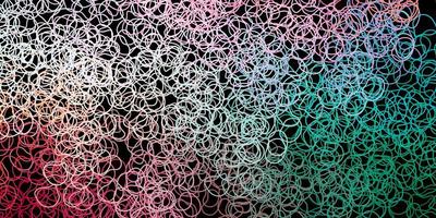Dark green, red vector backdrop with chaotic shapes.