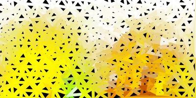 Dark green, yellow vector gradient polygon texture.