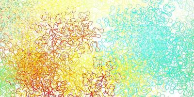 Light multicolor vector template with curved lines.