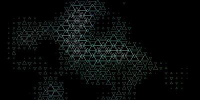 Dark Blue, Green vector background with lines, triangles.