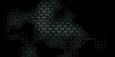 Dark Blue, Green vector background with lines, triangles.