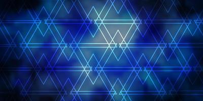 Dark Purple vector template with lines, triangles.
