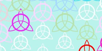 Light Multicolor vector backdrop with mystery symbols.