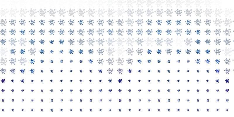 Light Gray vector background with covid-19 symbols.