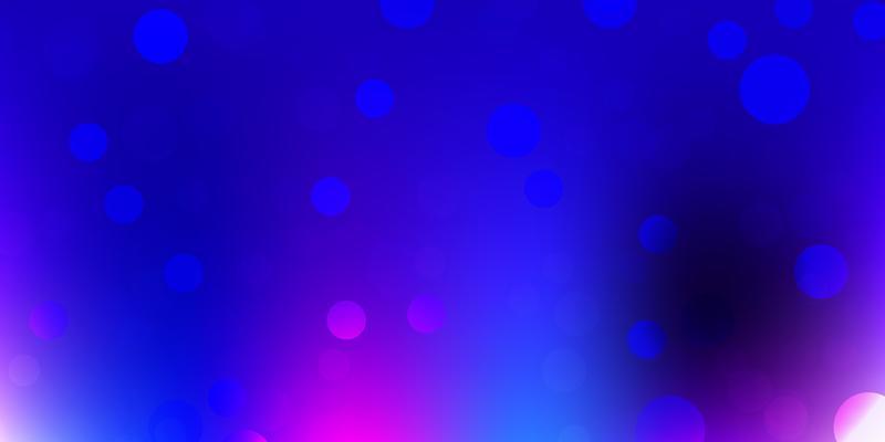Dark pink, blue vector background with spots.
