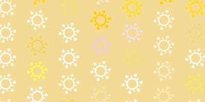 Light Pink, Yellow vector texture with disease symbols