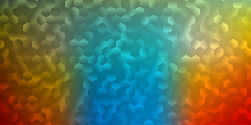 Light blue, red vector backdrop with a batch of hexagons.