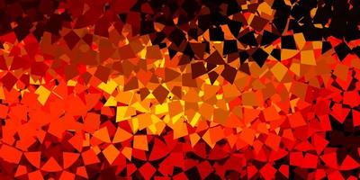 Dark orange vector background with triangles.