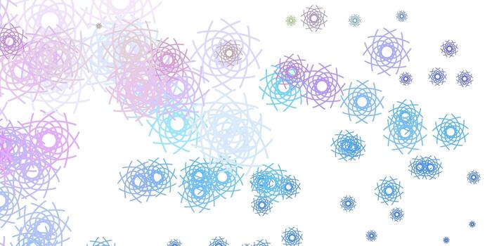 Fondo de vector azul claro, rojo con formas aleatorias.