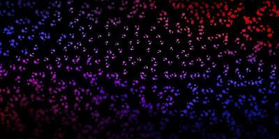 Dark blue, red vector texture with memphis shapes.