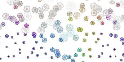 Light multicolor vector texture with bright snowflakes.