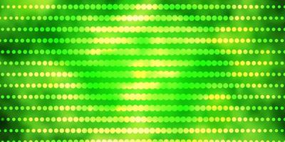 Light Green, Yellow vector backdrop with circles.