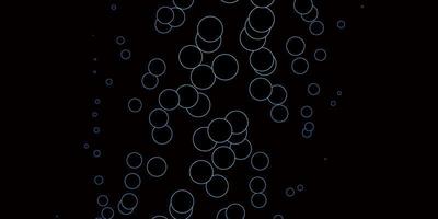 Dark BLUE vector template with circles.