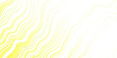 Light Green, Yellow vector backdrop with curved lines.