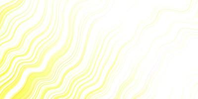 Light Green, Yellow vector backdrop with curved lines.