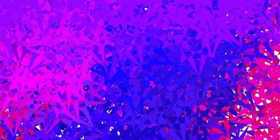 Dark purple, pink vector background with polygonal forms.