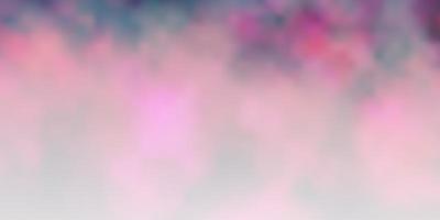 Light Pink vector texture with cloudy sky.