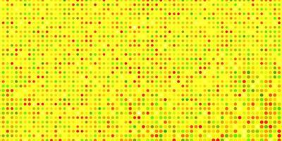 Light Red, Yellow vector backdrop with circles.