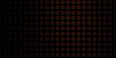 Dark Brown vector background with circles.