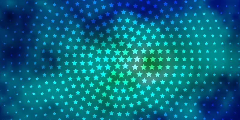 Light BLUE vector template with neon stars.