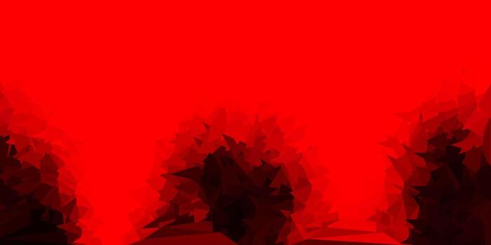 Dark red vector abstract triangle backdrop.
