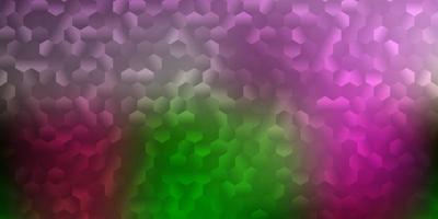 Light pink, green vector template in a hexagonal style.