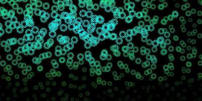 textura de vector verde oscuro con discos.