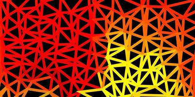 Light red, yellow vector triangle mosaic pattern.