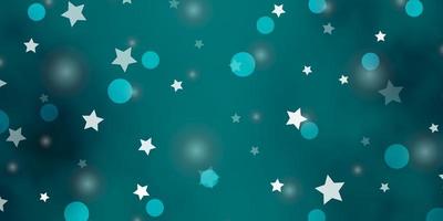 Light Green vector template with circles, stars.