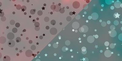 Vector layout with circles, stars