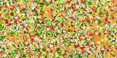 Light green, red vector beautiful snowflakes backdrop with flowers.