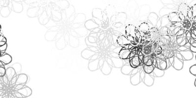 diseño natural de vector gris claro con flores.