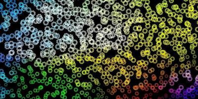 Dark multicolor vector template with circles.