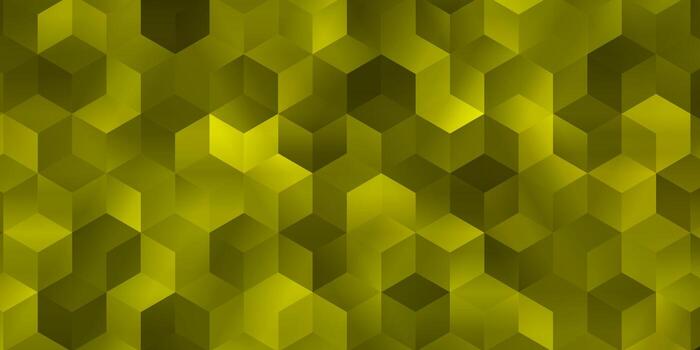 diseño de vector amarillo claro con formas hexagonales.