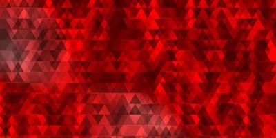 Light Red vector pattern with lines, triangles.