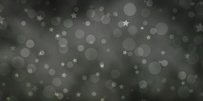 Light Gray vector layout with circles, stars.