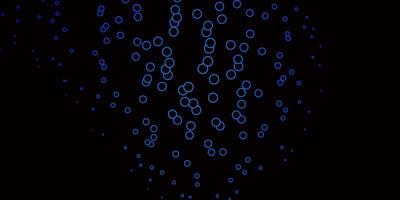 Dark BLUE vector texture with circles