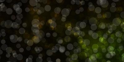 Dark Green, Yellow vector pattern with spheres.