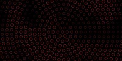 Dark Red vector background with circles