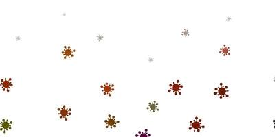 Light brown vector pattern with coronavirus elements.