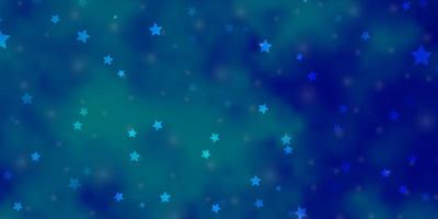 textura de vector azul claro con hermosas estrellas.