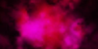 Dark Pink vector backdrop with cumulus.