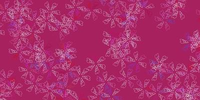 Pink vector abstract pattern with leaves.